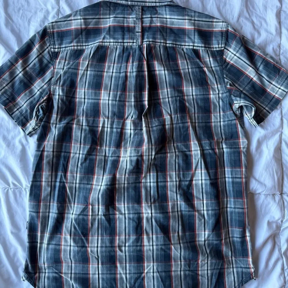 The North Face Navy and White Plaid Shirt M